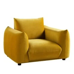 Gianni Armchair, Goldenrod Velvet -Daals Shop BOSF 9678 GOLD VEL 1ST WB2