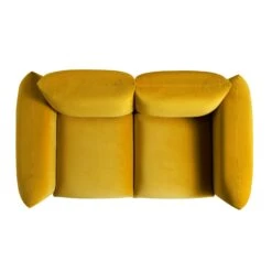 Gianni Two Seater Sofa, Goldenrod Velvet 24 Gianni Two Seater Sofa, Goldenrod Velvet -Daals Shop BOSF 9678 GOLD VEL 2ST WB3