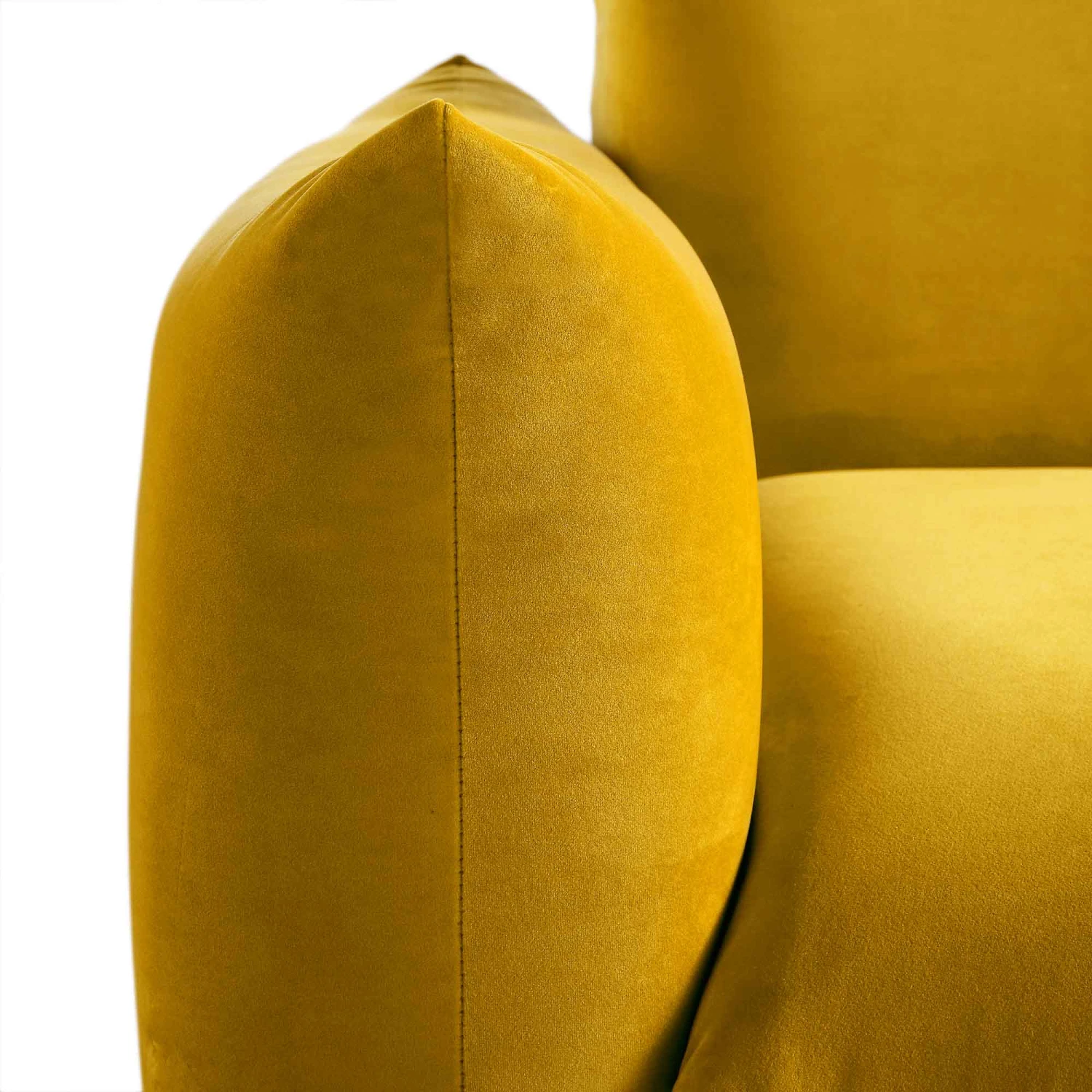 Gianni Two Seater Sofa, Goldenrod Velvet 14 Gianni Two Seater Sofa, Goldenrod Velvet - Image 12