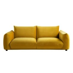 Gianni Three Seater Sofa, Goldenrod Velvet 18 Gianni Three Seater Sofa, Goldenrod Velvet -Daals Shop BOSF 9678 GOLD VEL 3ST WB1