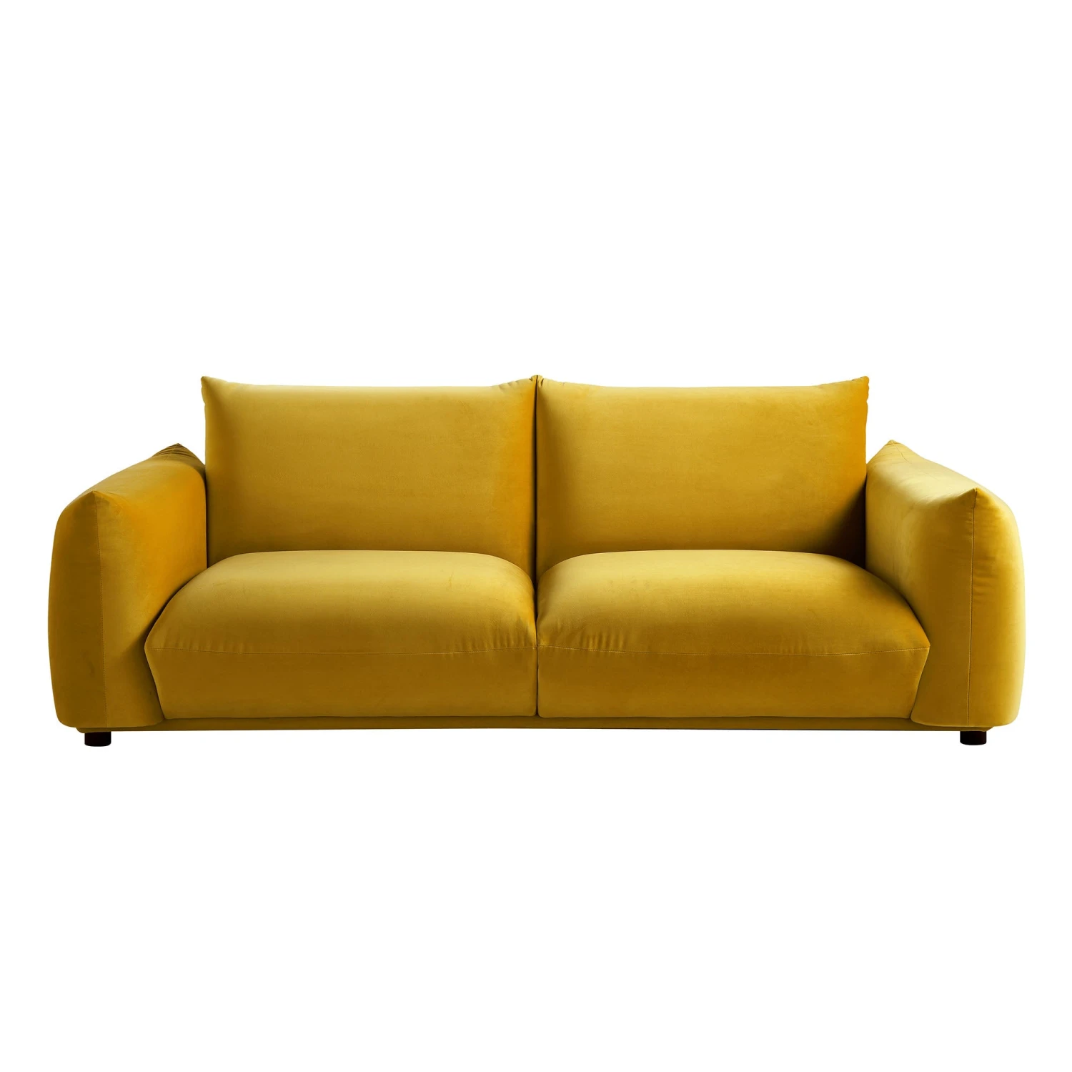 Gianni Three Seater Sofa, Goldenrod Velvet 6 Gianni Three Seater Sofa, Goldenrod Velvet - Image 4