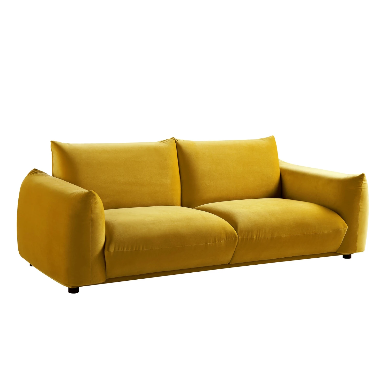 Gianni Three Seater Sofa, Goldenrod Velvet 8 Gianni Three Seater Sofa, Goldenrod Velvet - Image 6