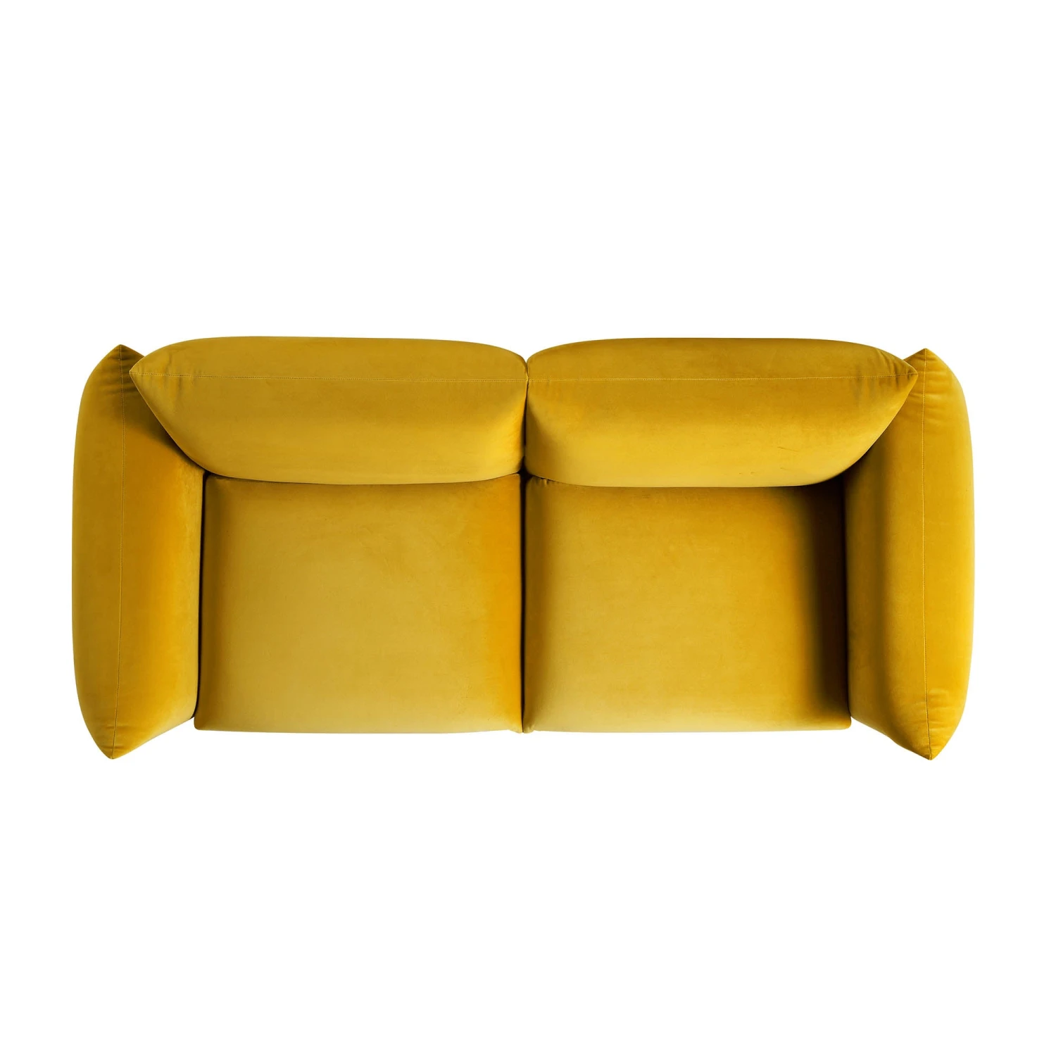 Gianni Three Seater Sofa, Goldenrod Velvet 9 Gianni Three Seater Sofa, Goldenrod Velvet - Image 7