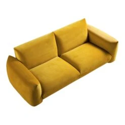 Gianni Three Seater Sofa, Goldenrod Velvet 22 Gianni Three Seater Sofa, Goldenrod Velvet -Daals Shop BOSF 9678 GOLD VEL 3ST WB4