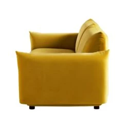 Gianni Three Seater Sofa, Goldenrod Velvet 23 Gianni Three Seater Sofa, Goldenrod Velvet -Daals Shop BOSF 9678 GOLD VEL 3ST WB5