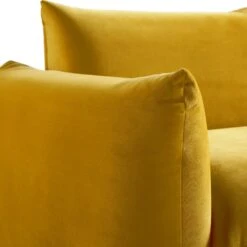 Gianni Three Seater Sofa, Goldenrod Velvet 25 Gianni Three Seater Sofa, Goldenrod Velvet -Daals Shop BOSF 9678 GOLD VEL 3ST detail1