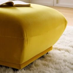 Gianni Pouffe, Goldenrod Velvet 15 Gianni Pouffe, Goldenrod Velvet -Daals Shop BOSF 9678 GOLD VEL STOOL scene2