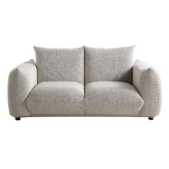 Gianni Two Seater Sofa, Mist Grey Boucle -Daals Shop BOSF 9678 GREY BOU 2ST WB1