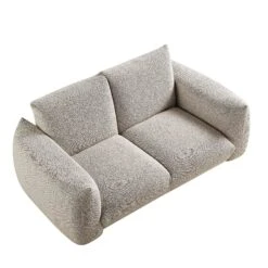 Gianni Two Seater Sofa, Mist Grey Boucle -Daals Shop BOSF 9678 GREY BOU 2ST WB4