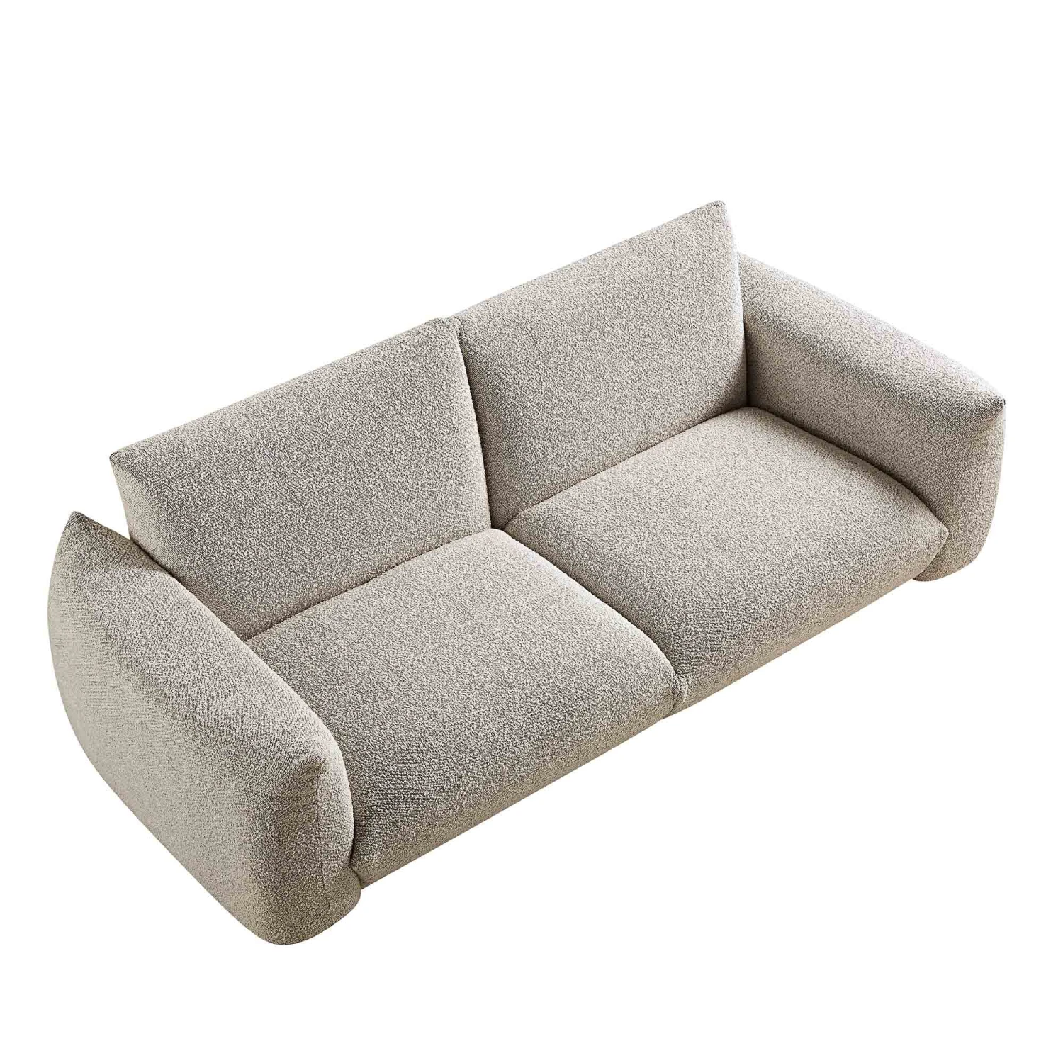 Gianni Three Seater Sofa, Mist Grey Boucle 11 Gianni Three Seater Sofa, Mist Grey Boucle - Image 9