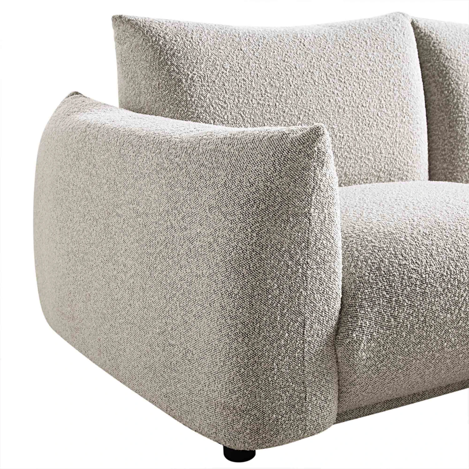 Gianni Three Seater Sofa, Mist Grey Boucle 14 Gianni Three Seater Sofa, Mist Grey Boucle - Image 12
