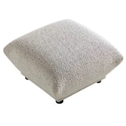 Gianni Pouffe, Mist Grey Boucle -Daals Shop BOSF 9678 GREY BOU STOOL WB2