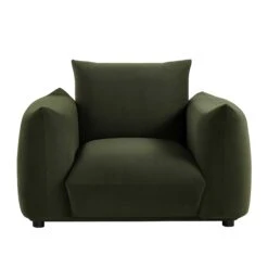Gianni Armchair, Moss Green Velvet -Daals Shop BOSF 9678 MOSS VEL 1ST WB1