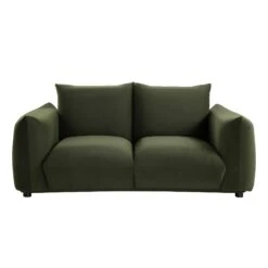 Gianni Two Seater Sofa, Moss Green Velvet -Daals Shop BOSF 9678 MOSS VEL 2ST WB1