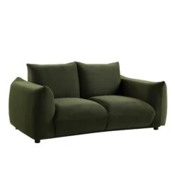 Gianni Two Seater Sofa, Moss Green Velvet -Daals Shop BOSF 9678 MOSS VEL 2ST WB2