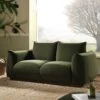 Gianni Two Seater Sofa, Moss Green Velvet -Daals Shop BOSF 9678 MOSS VEL 2ST main