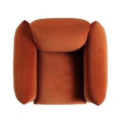 Gianni Armchair, Rust Velvet -Daals Shop BOSF 9678 RUST VEL 1ST WB3