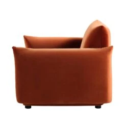 Gianni Armchair, Rust Velvet -Daals Shop BOSF 9678 RUST VEL 1ST WB6