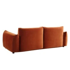 Gianni Three Seater Sofa, Rust Velvet -Daals Shop BOSF 9678 RUST VEL 3ST WB6
