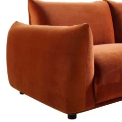 Gianni Three Seater Sofa, Rust Velvet -Daals Shop BOSF 9678 RUST VEL 3ST detail1
