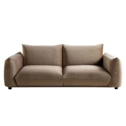 Gianni Three Seater Sofa, Mink Velvet -Daals Shop BOSF 9678 TAUPE VEL 3ST WB1
