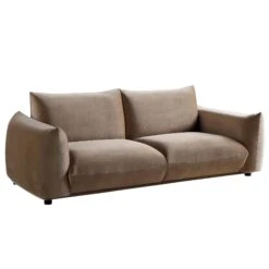 Gianni Three Seater Sofa, Mink Velvet -Daals Shop BOSF 9678 TAUPE VEL 3ST WB2