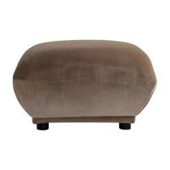 Gianni Pouffe, Mink Velvet -Daals Shop BOSF 9678 TAUPE VEL STOOL WB1