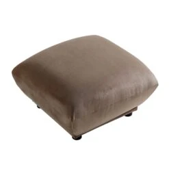 Gianni Pouffe, Mink Velvet -Daals Shop BOSF 9678 TAUPE VEL STOOL WB2