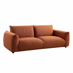 Gianni Three Seater Sofa, Terracotta Fabric -Daals Shop BOSF 9678 TERRA LIN 3ST WB2