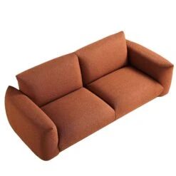 Gianni Three Seater Sofa, Terracotta Fabric -Daals Shop BOSF 9678 TERRA LIN 3ST WB4