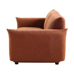 Gianni Three Seater Sofa, Terracotta Fabric -Daals Shop BOSF 9678 TERRA LIN 3ST WB6