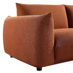 Gianni Three Seater Sofa, Terracotta Fabric -Daals Shop BOSF 9678 TERRA LIN 3ST detail2