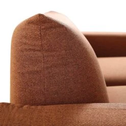 Gianni Three Seater Sofa, Terracotta Fabric -Daals Shop BOSF 9678 TERRA LIN 3ST detail3