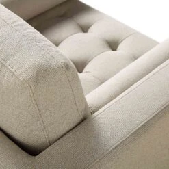 Henrietta Armchair, Beige Woven Fabric -Daals Shop BOSF 9680 BEIGE WOV 1ST detail3