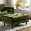 Henrietta Ottoman, Moss Green Velvet 1 Henrietta Ottoman, Moss Green Velvet -Daals Shop BOSF 9680 FERN VEL STOOL main