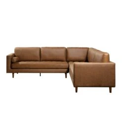 Henrietta 5+Seater Corner Sofa, Tan Faux Suede -Daals Shop BOSF 9680 TAN FXLT CORNER SET WB3