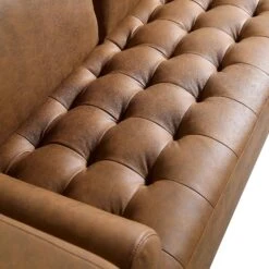 Henrietta 5+Seater Corner Sofa, Tan Faux Suede -Daals Shop BOSF 9680 TAN FXLT CORNER SET detail1