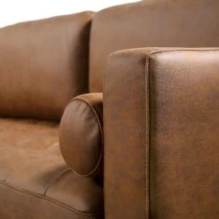 Henrietta 5+Seater Corner Sofa, Tan Faux Suede -Daals Shop BOSF 9680 TAN FXLT CORNER SET detail2