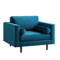 Henrietta Armchair, Teal Velvet -Daals Shop BOSF 9680 TEAL VEL 1ST WB1