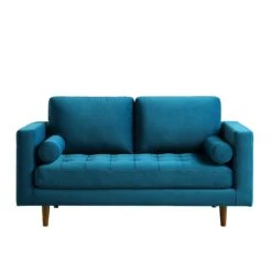 Henrietta 2-Seater Sofa, Teal Velvet 21 Henrietta 2-Seater Sofa, Teal Velvet -Daals Shop BOSF 9680 TEAL VEL 2ST WB1