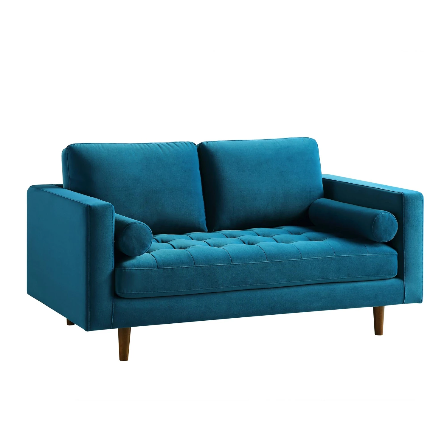 Henrietta 2-Seater Sofa, Teal Velvet 9 Henrietta 2-Seater Sofa, Teal Velvet - Image 7