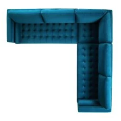 Henrietta 5+Seater Corner Sofa, Teal Velvet -Daals Shop BOSF 9680 TEAL VELCORNER WB3