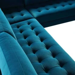 Henrietta 5+Seater Corner Sofa, Teal Velvet -Daals Shop BOSF 9680 TEAL VELCORNER detail1