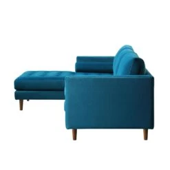 Henrietta Grand 4-Seater LHF Chaise End Sofa, Teal Velvet -Daals Shop BOSF 9680 TEAL VELLHF WB4