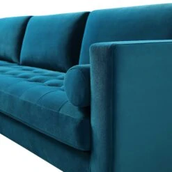Henrietta Grand 4-Seater LHF Chaise End Sofa, Teal Velvet -Daals Shop BOSF 9680 TEAL VELRHF detail2 2f11faec 4a07 4264 bd3f ec1c6a4ab318