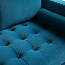 Henrietta 2-Seater Sofa, Teal Velvet 30 Henrietta 2-Seater Sofa, Teal Velvet -Daals Shop BOSF 9680 TEAL VEL detail5