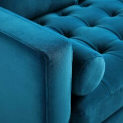Henrietta 2-Seater Sofa, Teal Velvet 27 Henrietta 2-Seater Sofa, Teal Velvet -Daals Shop BOSF 9680 TEAL VEL detail6