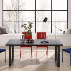 BERN 6-8 Seater Dark Oak Extending Dining Table With Metal Legs -Daals Shop BSD 002 WALNUT scene1 11e8f48f 287b 449d 9615 3cc42952598b