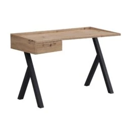 Lytton 1-Drawer Oak Effect Desk With Angled Desk Top -Daals Shop BSD 060 3