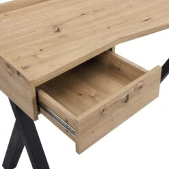 Lytton 1-Drawer Oak Effect Desk With Angled Desk Top -Daals Shop BSD 060 detail1